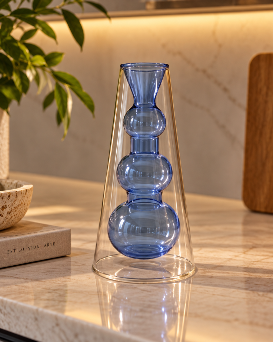 Difusor Azul de Cristal