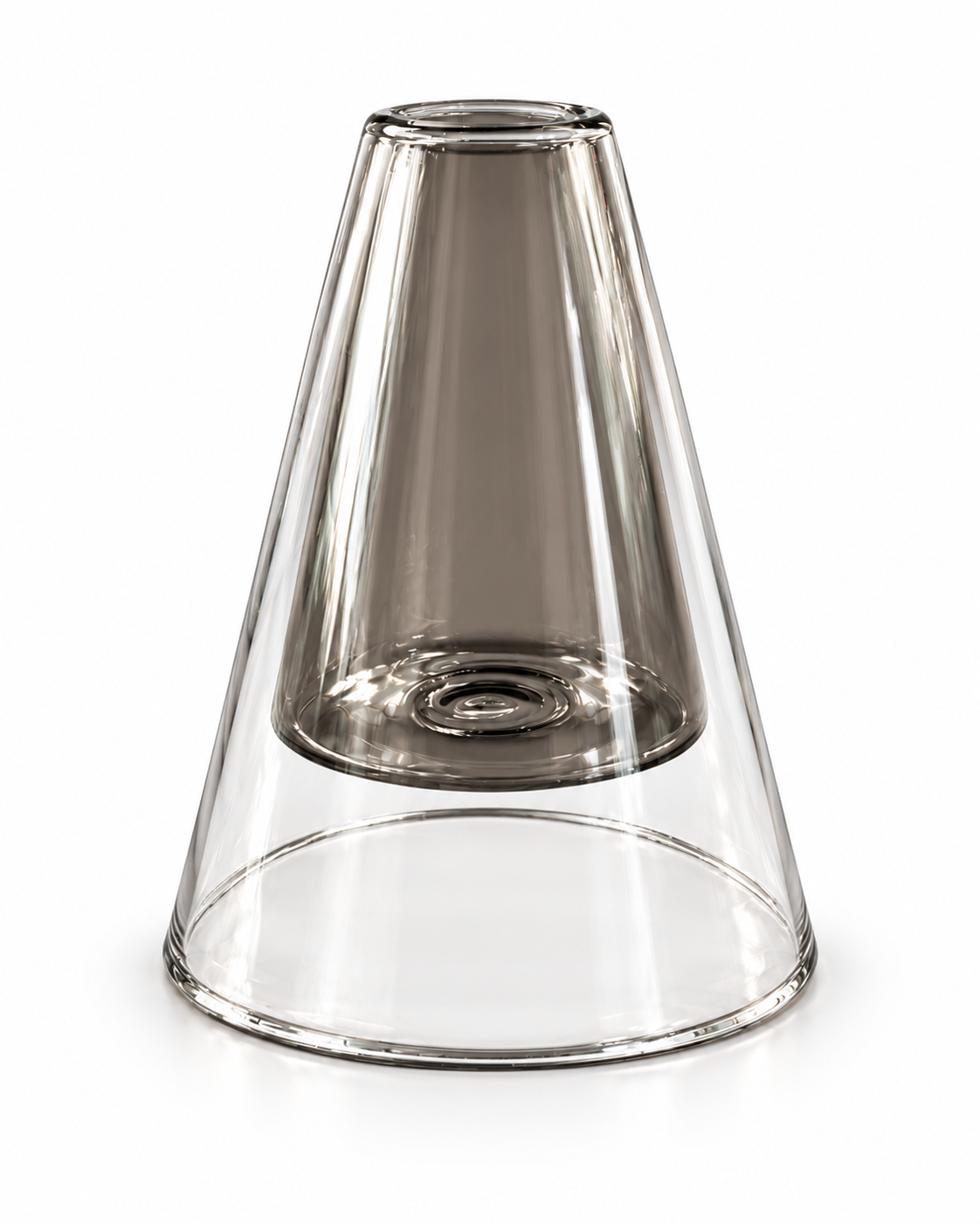 Vaso Fumê de Cristal